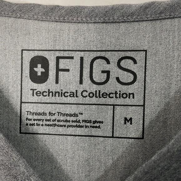 FIGS Men’s Leon Scrub Top Size M Graphite - Picture 3 of 6